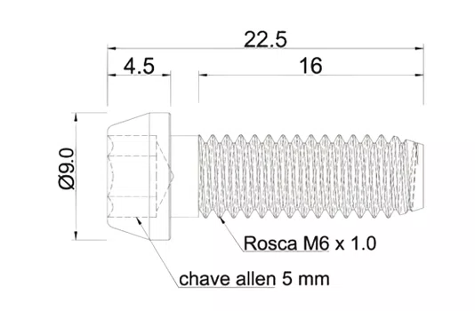 Parafusos Titânio Arstop M6 P/ Caliper De Freios-disco 160mm