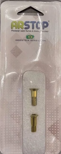 KIT 2 PARAFUSOS P/ ROLDANA SHIMANO M5X13X0,8 - DOURADO