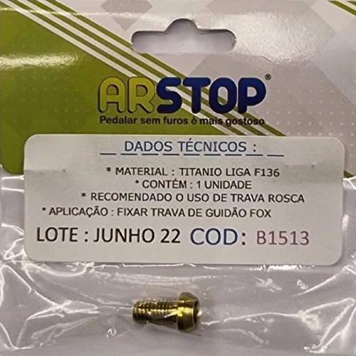 Parafuso Titânio Trava de Guidão Fox M5 X13X0,8 - Dourado
