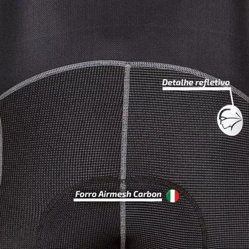 Bermuda de Ciclismo Mauro Ribeiro Carbon 2.0 Masculina Preta