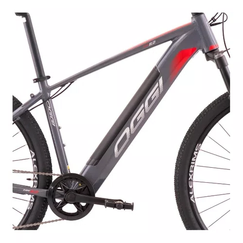 BICICILETA ELETRICA OGGI 29 BW 8.0 32KM/H 8V CINZA/VERMELHO