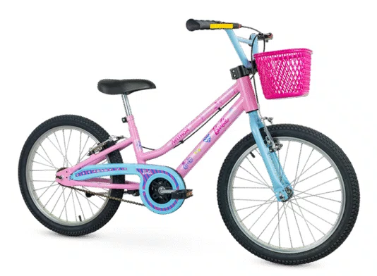 BICICLETA NATHOR INFANTIL ARO 20 BARBIE ROSA/AZUL