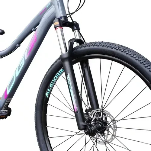 Bicicleta Oggi Float 5.0 HDS Shimano Essa 8v - Grafite/Rosa