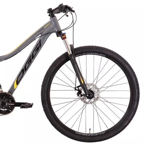 BICICLETA OGGI 29 FLOAT SPORT TOURNEY 21V Preto/Amarelo Neon