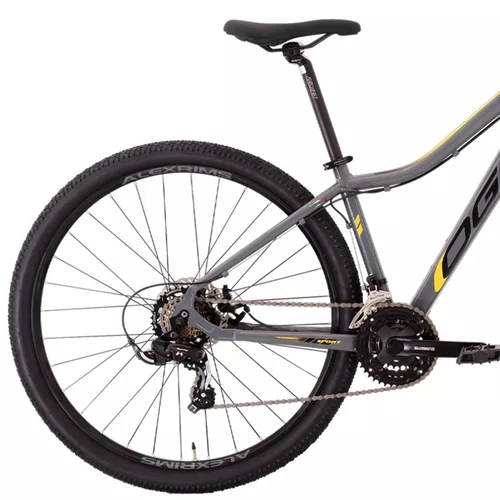 BICICLETA OGGI 29 FLOAT SPORT TOURNEY 21V Preto/Amarelo Neon