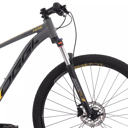 Bicicleta 29 Oggi Hacker Hds Shimano Essa 8v Grafite/Amarelo