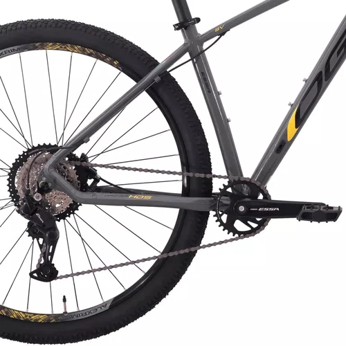 Bicicleta 29 Oggi Hacker Hds Shimano Essa 8v Grafite/Amarelo