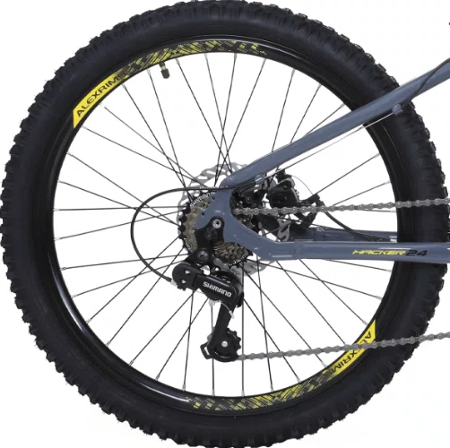 BICICLETA OGGI ARO 24 HACKER 21V ALUMINIO CINZA