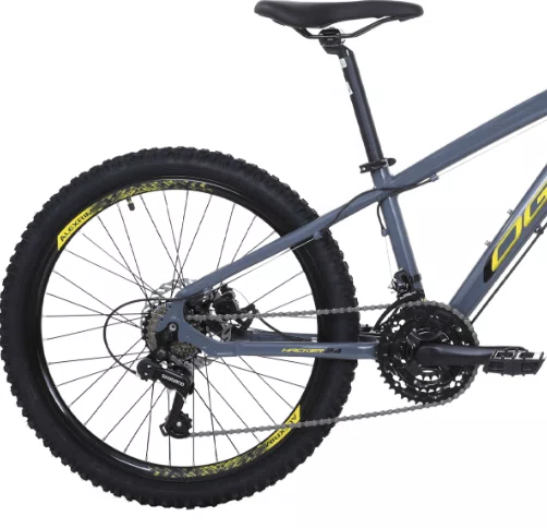 BICICLETA OGGI ARO 24 HACKER 21V ALUMINIO CINZA