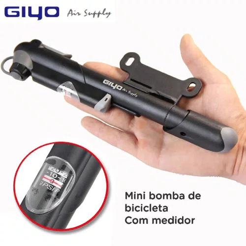 BOMBA DE AR PARA BICICLETA MINI PUMB GP41 C/MANOMETRO