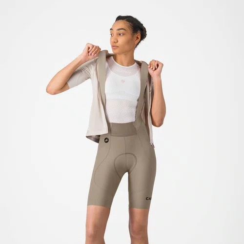 Bretelle Ciclismo Castelli Espresso 2 Feminino - Bege