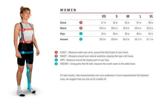 BRETELLE CASTELLI FEMININO ENDURANCE BLACK
