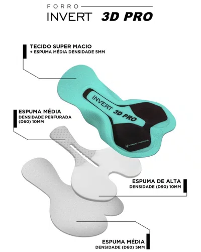 BRETELLE CICLISMO FREE FORCE FEMININO CLASSIC PRETO