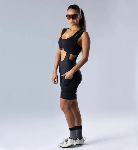 BRETELLE CICLISMO MAURO RIBEIRO FEMININO POCKET PRETO