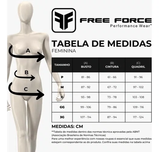 BRETELLE FREE FORCE FEMININO ENDURANCE PRETO