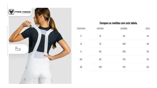 BRETELLE FREE FORCE FEMININO TRAINING PRETO