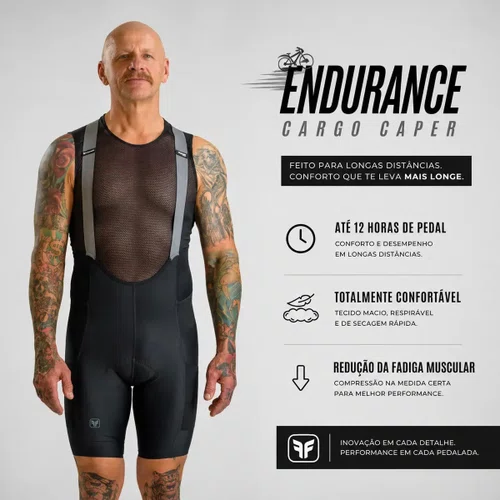 BRETELLE FREE FORCE MASCULINO ENDURANCE CARGO PRETO