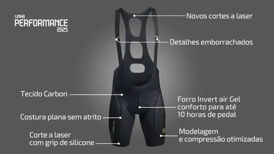 BRETELLE FREE FORCE MASCULINO PERFORMANCE 2025 PRETO
