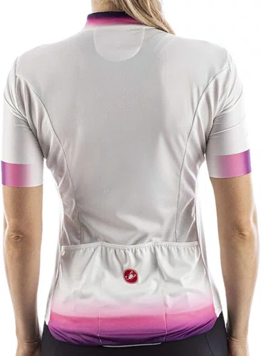 Camisa Ciclismo Castelli Feminina Gradient Branca
