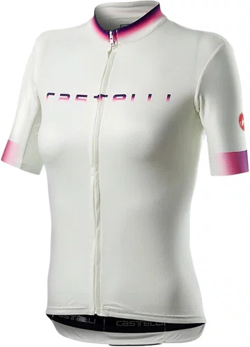 Camisa Ciclismo Castelli Feminina Gradient Branca
