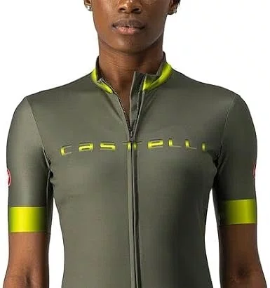 Camisa Ciclismo Castelli Feminina Gradient Verde Militar