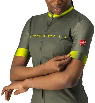 Camisa Ciclismo Castelli Feminina Gradient Verde Militar