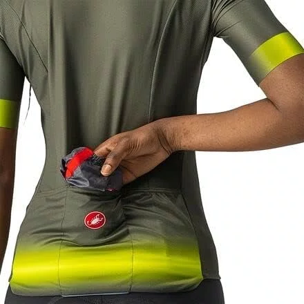 Camisa Ciclismo Castelli Feminina Gradient Verde Militar