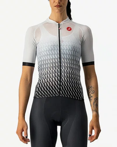 Camisa Ciclismo Castelli Feminino Climber's 2.0 Branco/Preto