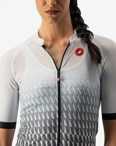 Camisa Ciclismo Castelli Feminino Climber's 2.0 Branco/Preto