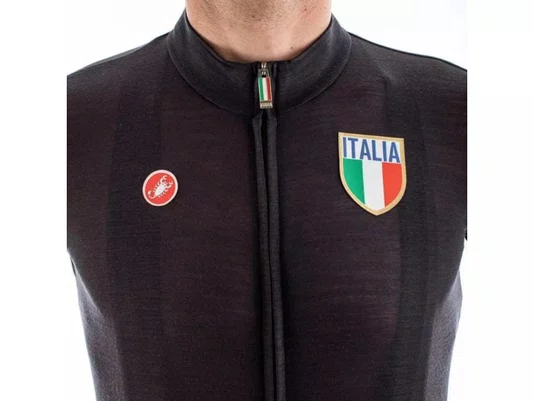 Camisa Ciclismo Castelli Masculino Italia 2.0 - Preto