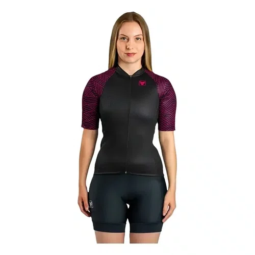 Camisa Ciclismo Free Force Feminina Basic Spinel Preto/Rosa