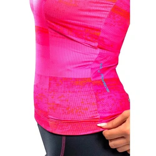 Camisa Ciclismo Free Force Feminina Basic Spring Rosa/Salmao