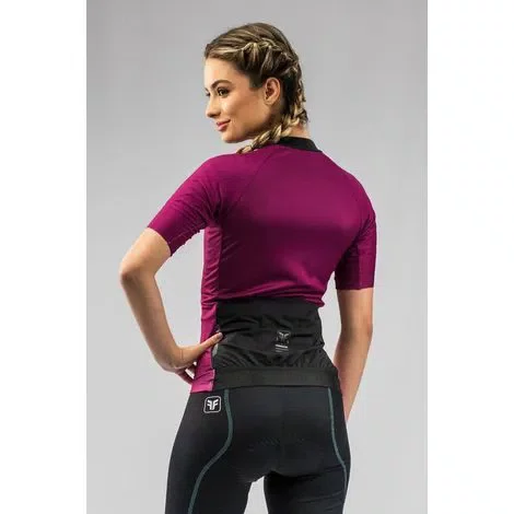 Camisa Ciclismo Free Force Feminina Start All Fit Wine Roxa