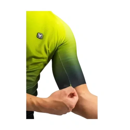 Camisa Ciclismo Free Force Masculina Start All Fit Yellow-Black Gradient Preto/Amarelo Fluor