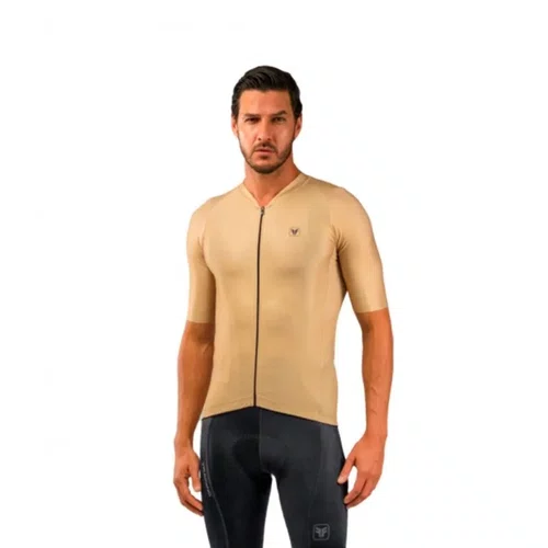 Camisa Ciclismo Free Force Masculina Training Sand Marrom Bege