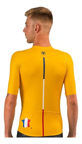 Camisa Ciclismo Free Force Masculina Training Tour Amarela