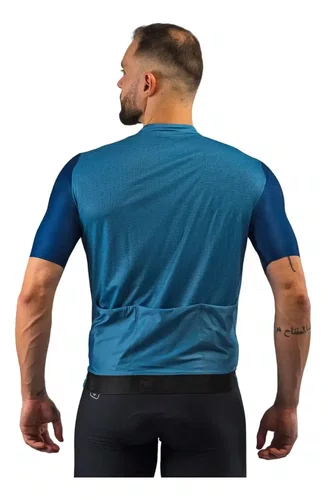 Camisa Ciclismo Free Force Masculino Classic Lake Azul