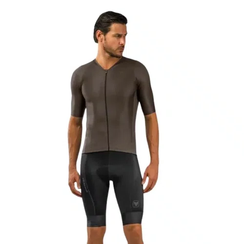 Camisa Ciclismo Freeforce Masculino Training Mocha Marrom