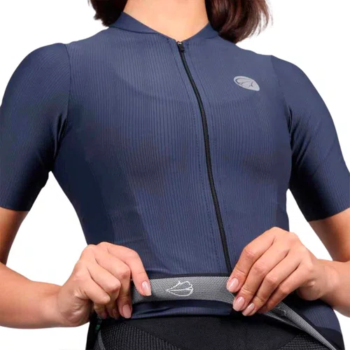 Camisa de Ciclismo Mauro Ribeiro Fiber 2.0 Feminina Azul