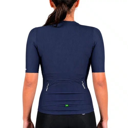 Camisa de Ciclismo Mauro Ribeiro Fiber 2.0 Feminina Azul