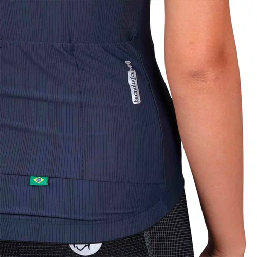 Camisa de Ciclismo Mauro Ribeiro Fiber 2.0 Feminina Azul