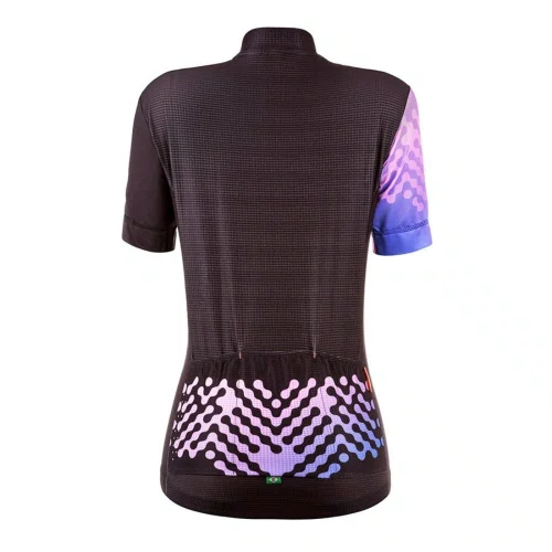 Camisa Ciclismo Mauro Ribeiro Feminina Link Preto/Rosa