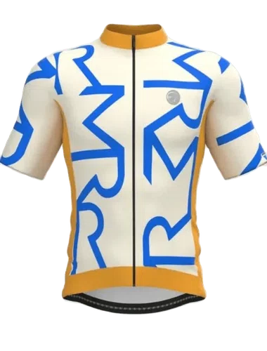 Camisa Ciclismo Mauro Ribeiro Masculina Identite Branca/Amarelo