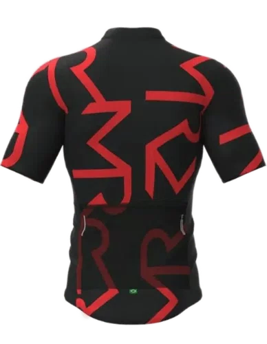 Camisa Ciclismo Mauro Ribeiro Masculina Identite Preta/Vermelho