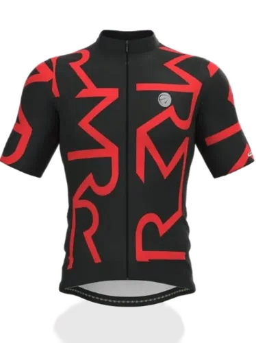 Camisa Ciclismo Mauro Ribeiro Masculina Identite Preta/Vermelho