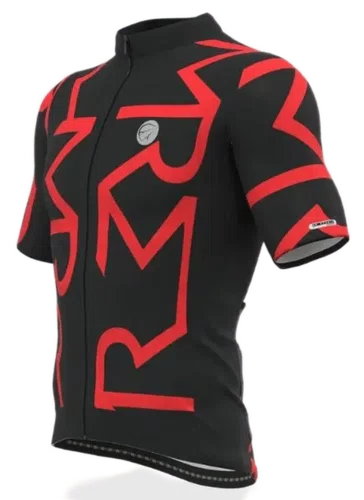 Camisa Ciclismo Mauro Ribeiro Masculina Identite Preta/Vermelho