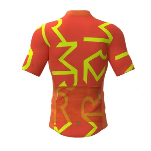 Camisa Ciclismo Mauro Ribeiro Masculina Identite Vermelha/Amarelo