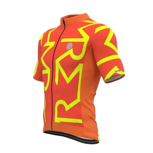 Camisa Ciclismo Mauro Ribeiro Masculina Identite Vermelha/Amarelo