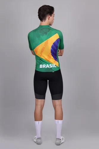 Camisa Ciclismo Mauro Ribeiro Masculino Brasil Verde