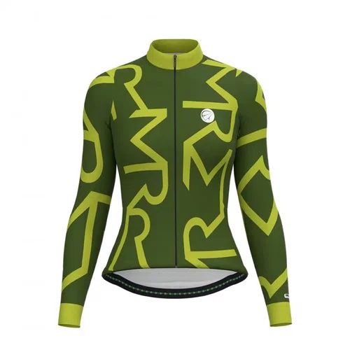 Camisa Ciclismo Mauro Riberio Manga Longa Feminina Identite Oliva